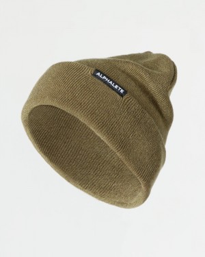 Caciuli Barbati Alphalete Essential Foldover Masline Verzi | 893041-WKS