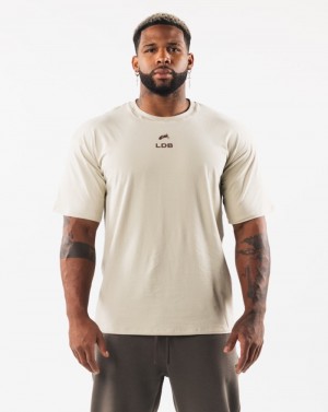 Camasa Barbati Alphalete Brushed Crest Albi | 162378-VUD