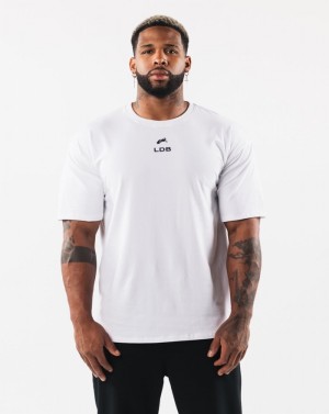 Camasa Barbati Alphalete Brushed Crest Albi | 367295-JOP