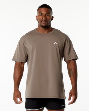 Camasa Barbati Alphalete Emblem Bej | 973482-QAT