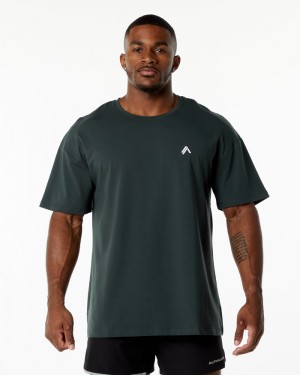 Camasa Barbati Alphalete Emblem Verzi | 654713-JOA