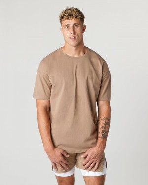 Camasa Barbati Alphalete Heavy Bumbac Core Gri | 235790-FQU