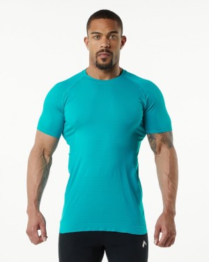 Camasa Barbati Alphalete Hero Albastri | 034751-WQG