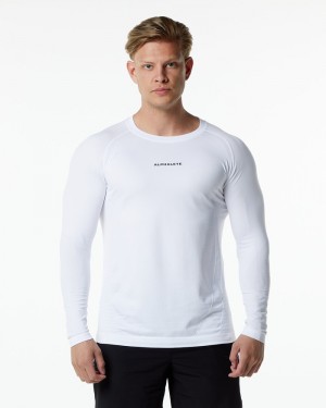 Camasa Barbati Alphalete Ozone LS Albi | 095716-AKR
