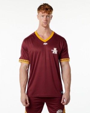 Camasa Barbati Alphalete Varsity NFL Jersey Rosii | 268137-SVE