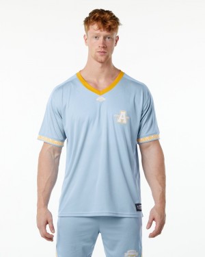 Camasa Barbati Alphalete Varsity NFL Jersey Albastri Deschis | 378619-JOY