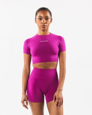 Camasa Dama Alphalete Amplify SS Crop Roz | 614073-YAO
