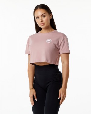 Camasa Dama Alphalete Dynasty Crop Violet | 163452-LNM