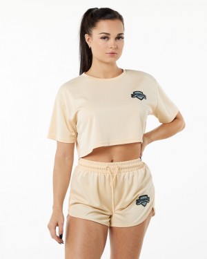 Camasa Dama Alphalete Varsity Crop Maro | 954360-WLT