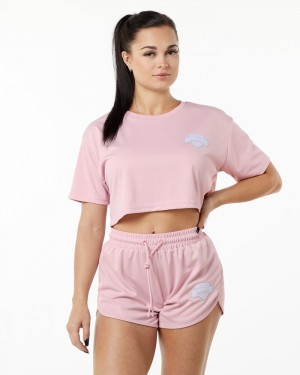 Camasa Dama Alphalete Varsity Crop Roz | 945627-HML