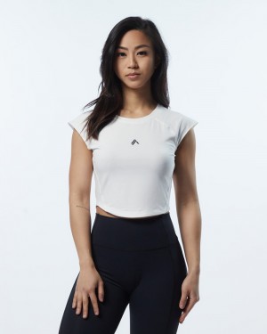 Camasa Dama Alphalete Velocity Crop Albi | 524038-WLK