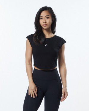 Camasa Dama Alphalete Velocity Crop Negrii | 628157-TNF