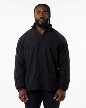 Geaca Barbati Alphalete Endure Zip Negrii | 548312-NZW