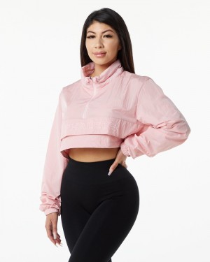 Geaca Dama Alphalete Endure Crop Violet | 139240-KDJ