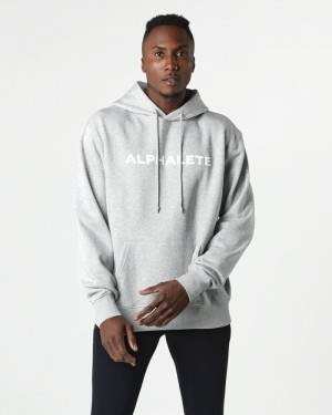 Hanorac Cu Gluga Barbati Alphalete Core Gri | 237650-CQR