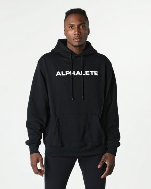 Hanorac Cu Gluga Barbati Alphalete Core Negrii | 146392-HGK