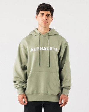 Hanorac Cu Gluga Barbati Alphalete Core Masline Verzi | 534129-RQK