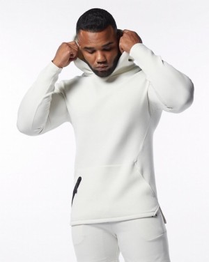 Hanorac Cu Gluga Barbati Alphalete ELMTS Fitted Albi | 084576-GTF
