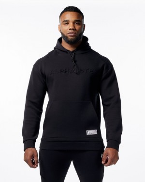 Hanorac Cu Gluga Barbati Alphalete ELMTS Negrii | 982750-TXI