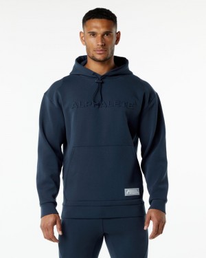 Hanorac Cu Gluga Barbati Alphalete ELMTS Bleumarin | 167095-LWH