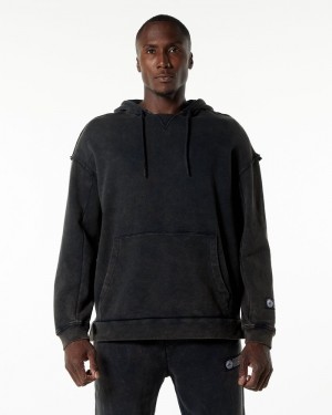 Hanorac Cu Gluga Barbati Alphalete Very Terry Negrii | 075612-QOS
