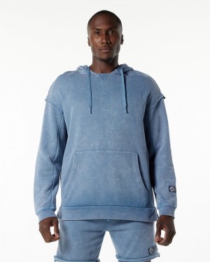 Hanorac Cu Gluga Barbati Alphalete Very Terry Albastri | 670925-ZND