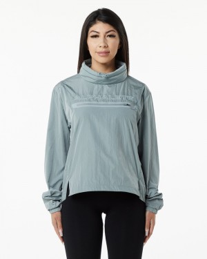 Hanorace Dama Alphalete Endure Pullover Gri Albastri | 690278-UCG