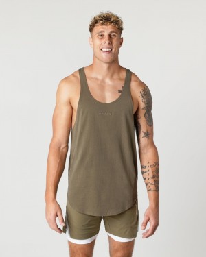 Maiouri Barbati Alphalete Heavy Bumbac Core Stringer Masline Verzi | 539701-YER