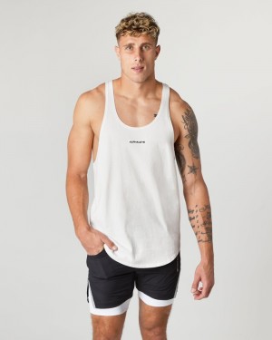 Maiouri Barbati Alphalete Heavy Bumbac Core Stringer Albi | 139678-MBG