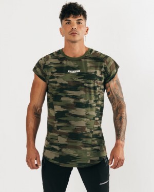 Maiouri Barbati Alphalete Velocity Fara Maneci Masline Verzi Camuflaj | 063951-HOY