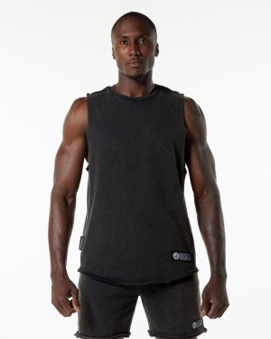 Maiouri Barbati Alphalete Very Terry Cutoff Negrii | 839712-UJW