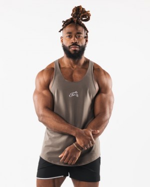 Maiouri Barbati Alphalete Wolf Head Raw Cut Gri Maro | 321869-AJK