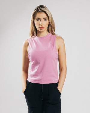 Maiouri Dama Alphalete Heavy Bumbac Cutoff Roz | 865910-FDV