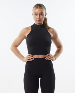 Maiouri Dama Alphalete Pulse Zip Negrii | 045869-GJL