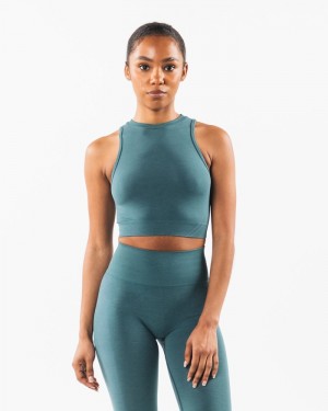 Maiouri Dama Alphalete Stratus Crop Albastri | 706839-BOT