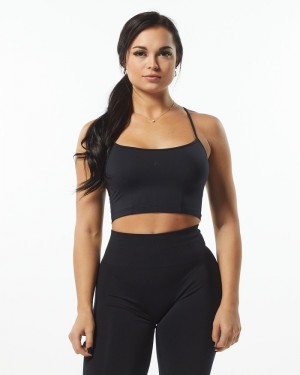Maiouri Dama Alphalete Ultrasoft Camisole Negrii | 873904-DRM