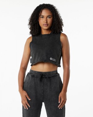 Maiouri Dama Alphalete Very Terry Crop Cutoff Negrii | 850712-NWA