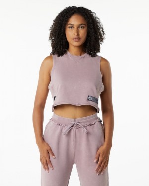 Maiouri Dama Alphalete Very Terry Crop Cutoff Roz | 731584-PNH