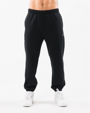Pantaloni Jogger Barbati Alphalete Academy Relaxed Negrii | 781609-LNM