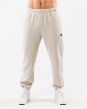Pantaloni Jogger Barbati Alphalete Academy Relaxed Bej | 812603-LHK
