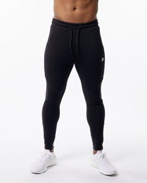 Pantaloni Jogger Barbati Alphalete ELMTS Zip Negrii | 458163-UCQ