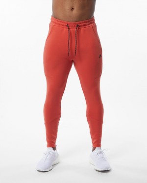 Pantaloni Jogger Barbati Alphalete ELMTS Zip Portocalii | 306194-HWX