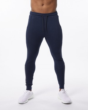 Pantaloni Jogger Barbati Alphalete ELMTS Cuffed Bleumarin | 702413-XZG
