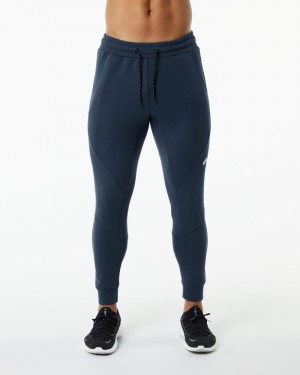 Pantaloni Jogger Barbati Alphalete ELMTS Cuffed Bleumarin | 205913-SJZ