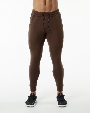 Pantaloni Jogger Barbati Alphalete ELMTS Cuffed Maro | 179235-FOG