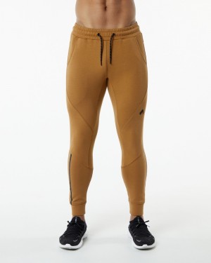 Pantaloni Jogger Barbati Alphalete ELMTS Cuffed Kaki | 174326-EKJ