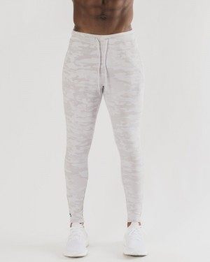 Pantaloni Jogger Barbati Alphalete Identity Argintii Camuflaj | 210738-WGH