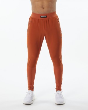 Pantaloni Jogger Barbati Alphalete Infinity Tech Portocalii | 096185-MWD