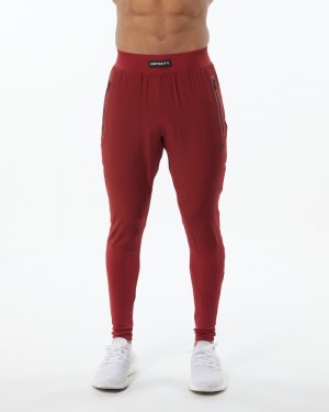Pantaloni Jogger Barbati Alphalete Infinity Tech Rosii | 906745-UZG