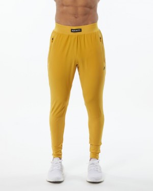 Pantaloni Jogger Barbati Alphalete Infinity Tech Galbeni | 847216-CJQ